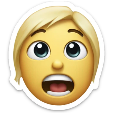 Normal emoji screaming crying and also throwing up sticker