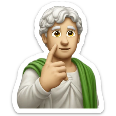 italian statue doing pinched fingers italian gesture sticker