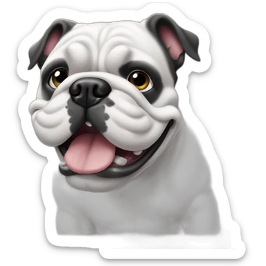 Bulldog francés blanco y negro  sticker