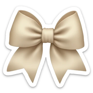 Light beige bow sticker