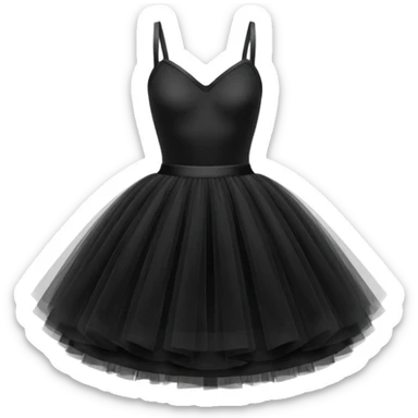 cinematic-realistic-black-tutu,-layers-of-fine,-soft-tulle-forming-a-voluminous-and-airy-skirt,-delicate-folds-catching-the-light,-slightly-frayed-edges-adding-authenticity,-glowing-softly-with-a-warm-and-ethereal-elegance sticker