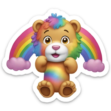 Rainbow carebear  sticker