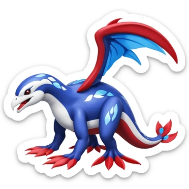 Yveltal-Kyogre-Lugia-Fakémon-hybrid-creature (full body)  sticker