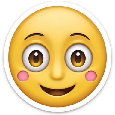 cartoon sticker of a colorful and cheerful silent and speechless emoji, no text, suitable for WhatsApp and Instagram sticker