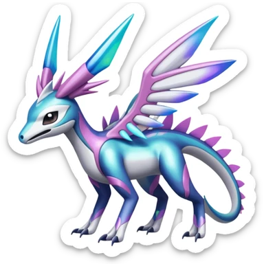 Meloetta-Palkia-Dialga-Pokémon-Fakémon-fusion-hybrid-creature sticker