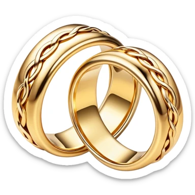 Wedding rings intertwined sticker