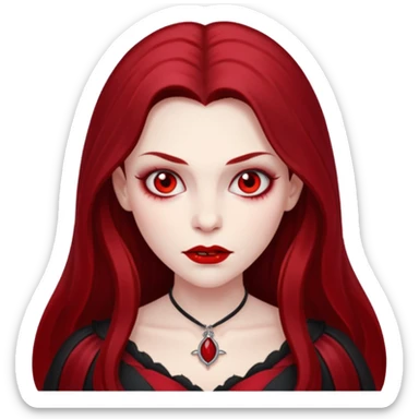 red women Vampire sticker