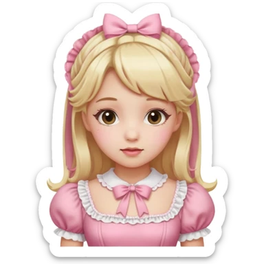 Pink Lolita with blonde hair sticker