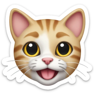 Cat sticking out its tongue  sticker
