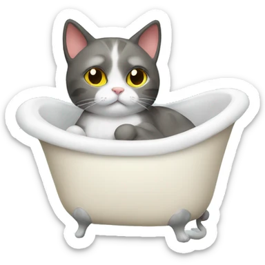 cat-in-a-bath-relaxing sticker
