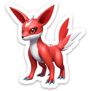  Cute Shiny Exotic Colorful Guilmon-Latias-Koraidon-Umbreon-Fakémon-hybrid-creature (full body)  sticker
