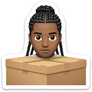 Homme noir avec des vanilles et une couleur de cheveux noir  sticker