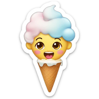 baby eat icecream sticker