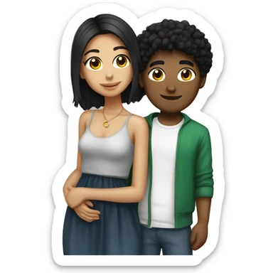 Italian 20 year old with black-haired girlfriend  sticker