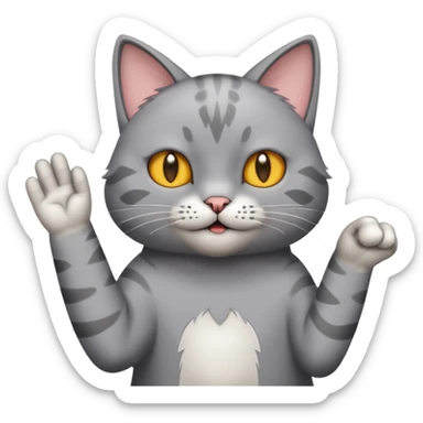 Cat flipping someone off sticker