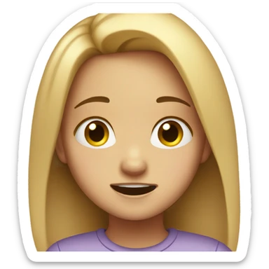 Girl is crying from happiness. sticker