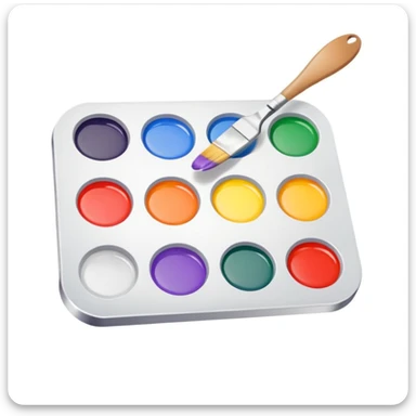 Palette de peinture blanche  sticker