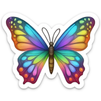 Mariposas con colores de los chakras sticker