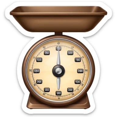 Make a weighing scale emoji in color brown sticker