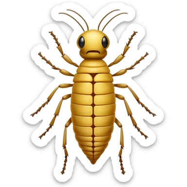 insectoid maggot standing upright sticker