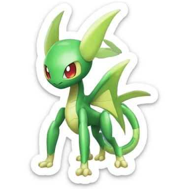 Cool Edgy Chibi Legendary Shiny Fakemon-Pokémon-Genesect-Flygon With Full Body Detailed High Quality sticker