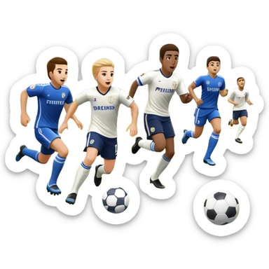 An icon showing close-up players in action, inspired by EA Sports FC 25. The design features players on the field, with the stadium lights shining brightly and a lively crowd in the stands. Transparent background highlights the energy and excitement of the match. sticker