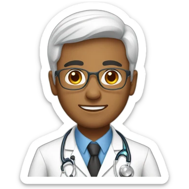 bangladeshi doctor guy white sticker
