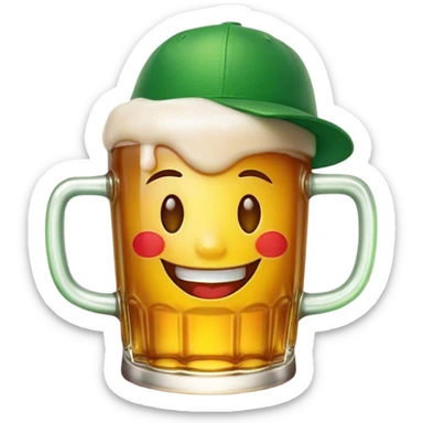 Cinematic Realistic Heineken Pop Culture Emoji, showcasing an iconic beer moment rendered with crisp textures and vibrant, energetic lighting. sticker