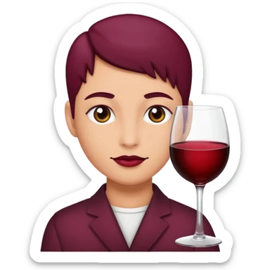 Corazon color vino sticker