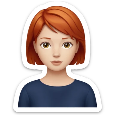 Redhead karen with short hair sticker