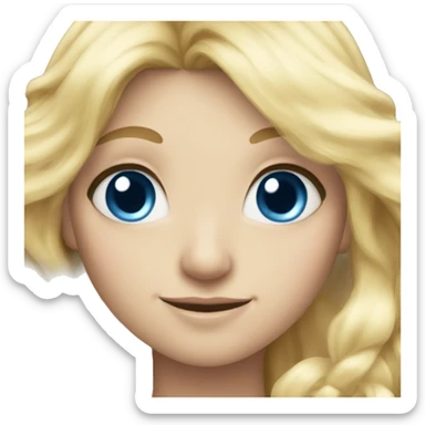 Blonde hair blue eyed fairy sticker
