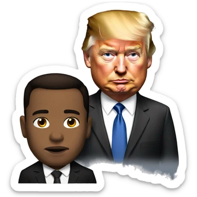 Donald trump and Elon musk sticker