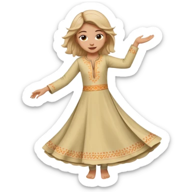 girl wearing a kurta doing a twirl sticker
