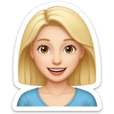  a woman totally happy sticker