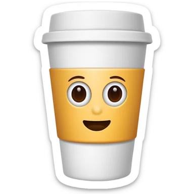 paper coffee cup sticker