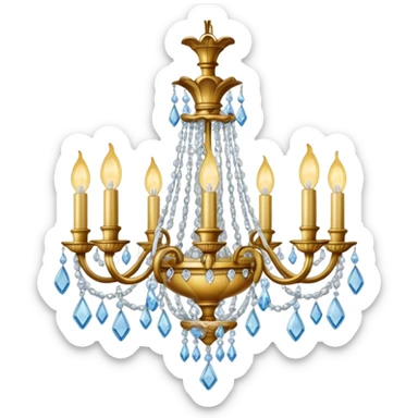 light bulb on a chandelier sticker