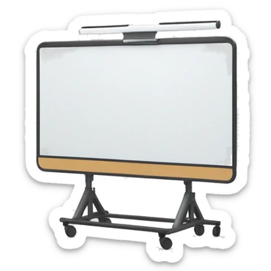 whiteboard on stand with wheels sticker