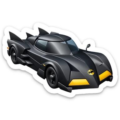  the animated series Batmobile loosely based on 1936 cord 812 (flat long square body line) stealthy understated  sticker