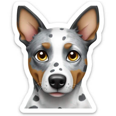 Blue eyed Australian cattle dog grey and white spotted no brown sticker