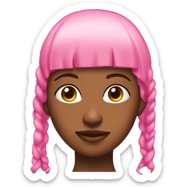 Inncocent Girl with pink how on her Head  sticker