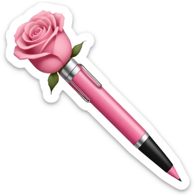 crée moi une liste avec un stylo en rose claire dégradé rose foncé sticker