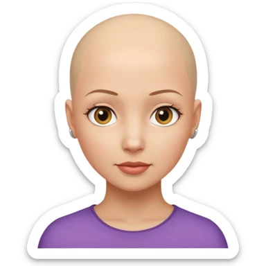 So she supposed to be bald and I kind of want her facing her side I still don’t kind of her body to show sticker