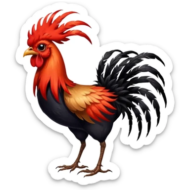 Combine a spider with a rooster (cock) sticker