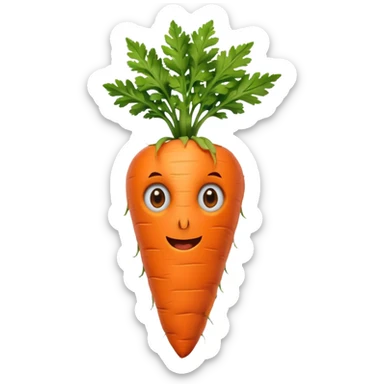 The carrot with eyes wearing a Canada jersey  sticker