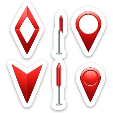 red location pin sticker
