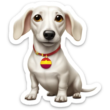 White Dachshund as president of Venezuela  sticker