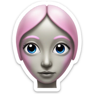 Pleiadian alien female third eye pink sticker