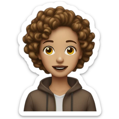 Millie bony brown sticker