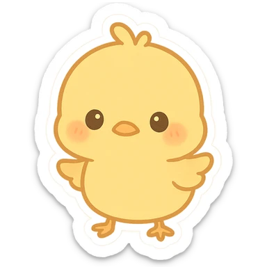 Baby chick sticker