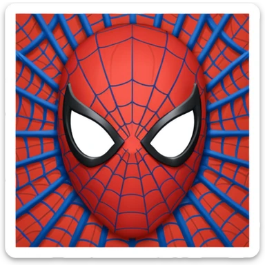 Spider man mask sticker